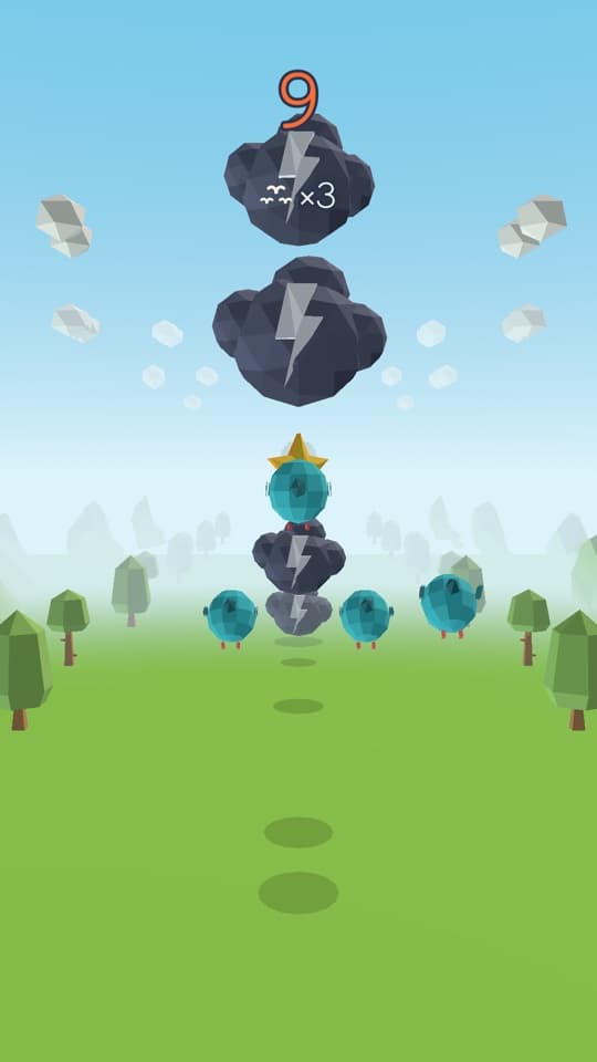 Flock League screenshot 2: a star caught, combo running