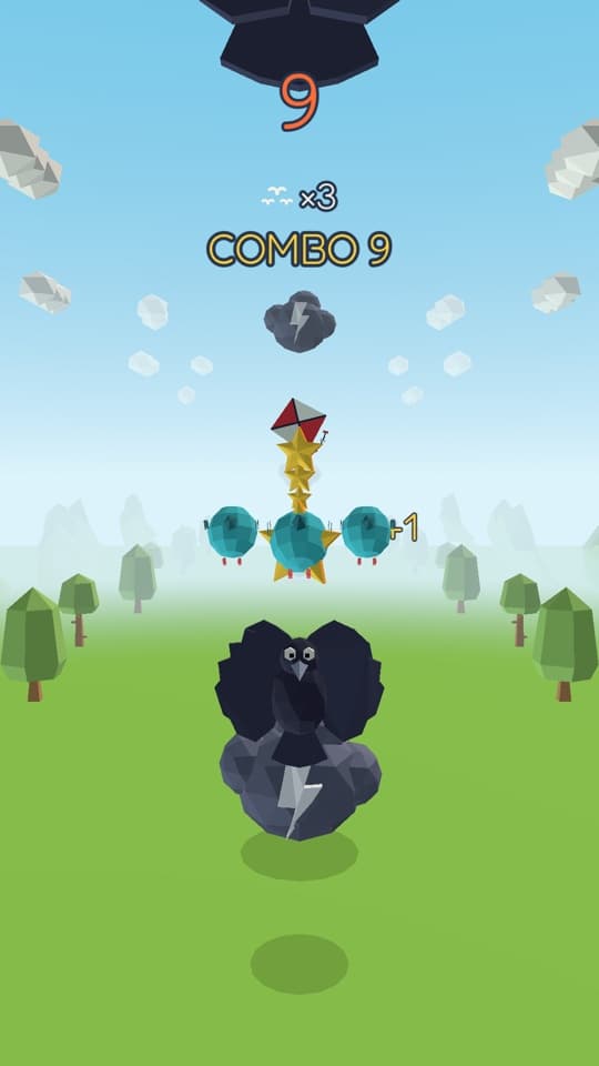 Captura de pantalla 1 de Flock League: la bandada en V frente a un obstáculo